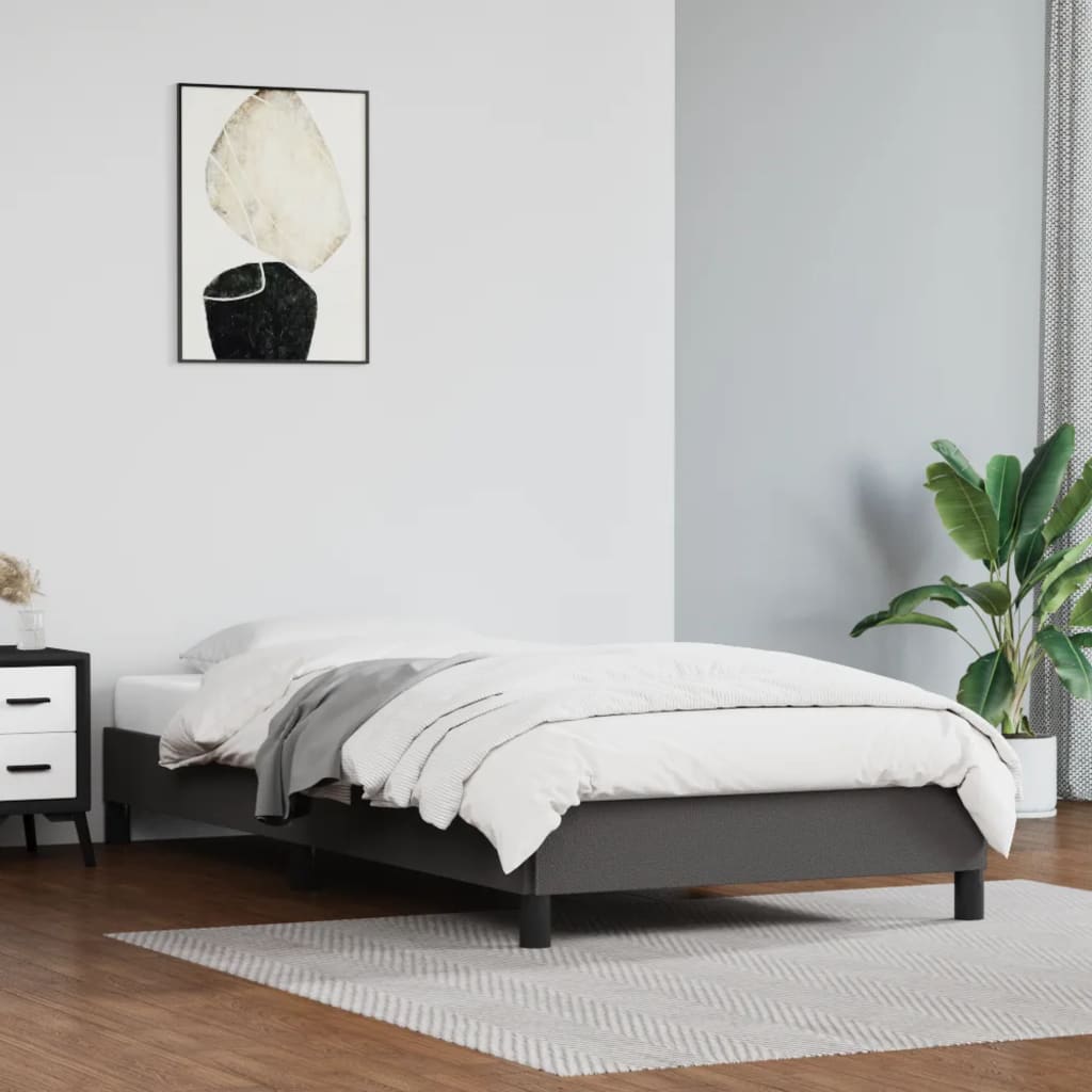 Okvir za krevet sivi 100x200 cm od umjetne kože