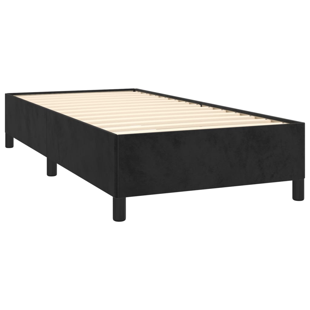 Okvir za krevet crni 90x200 cm baršunasti