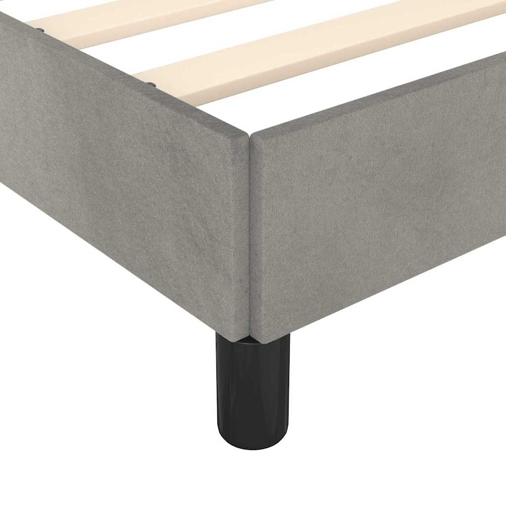 Okvir kreveta bez madraca svijetlosivi 100x203 cm Twin XL baršunasti