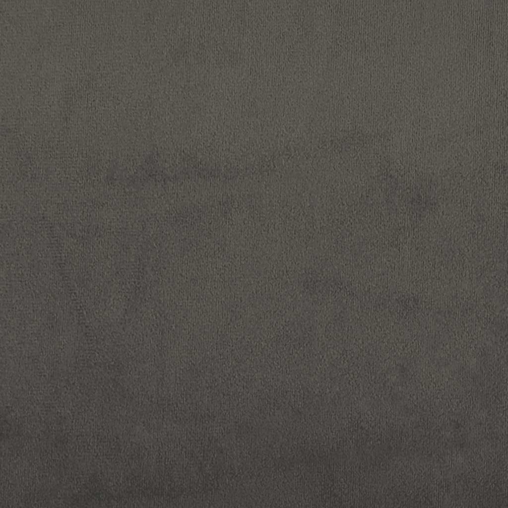 Okvir kreveta bez madraca tamno sivi 137x190 cm baršun
