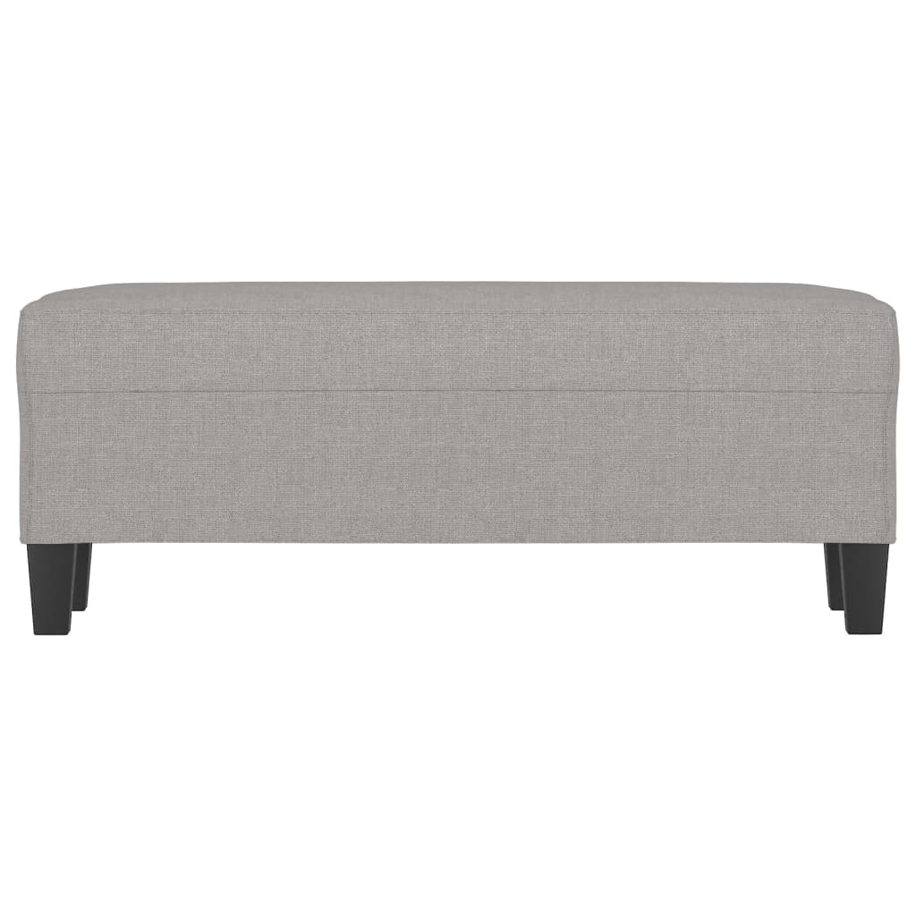 Klupa svjetlosiva 100 x 35 x 41 cm od tkanine