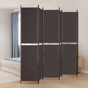 Sobna pregrada s 6 panela smeđa 250x220 cm od tkanine
