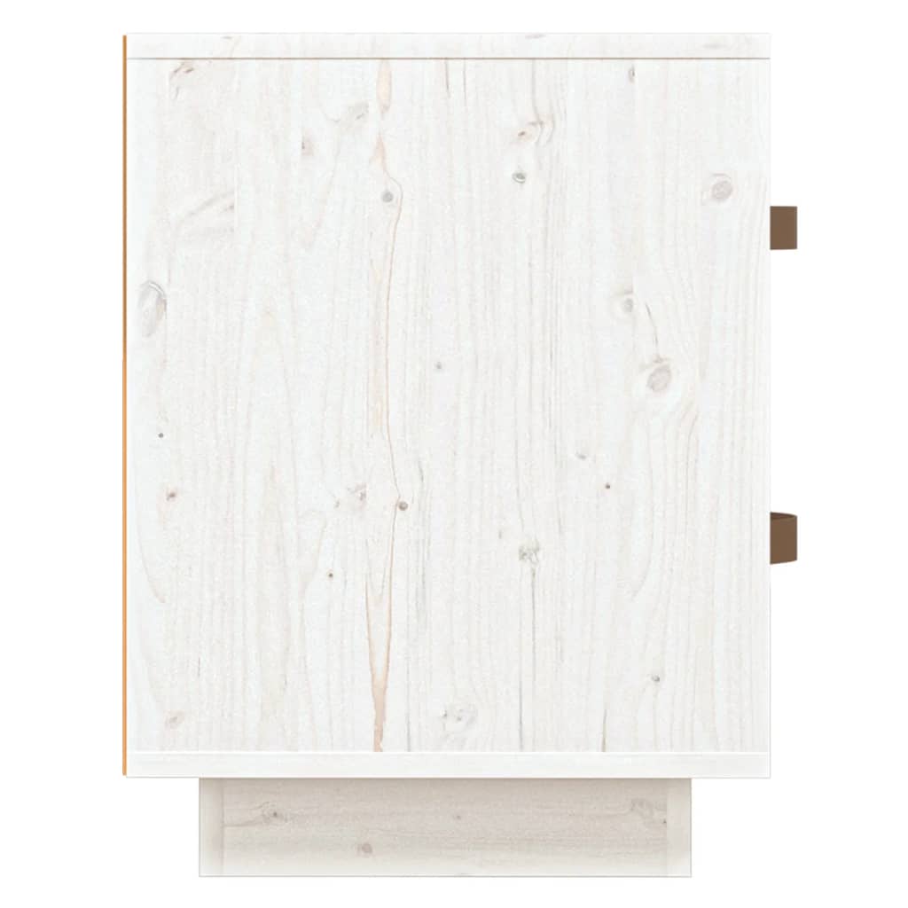 Noćni ormarići 2 kom bijeli 40 x 34 x 45 cm od masivne borovine