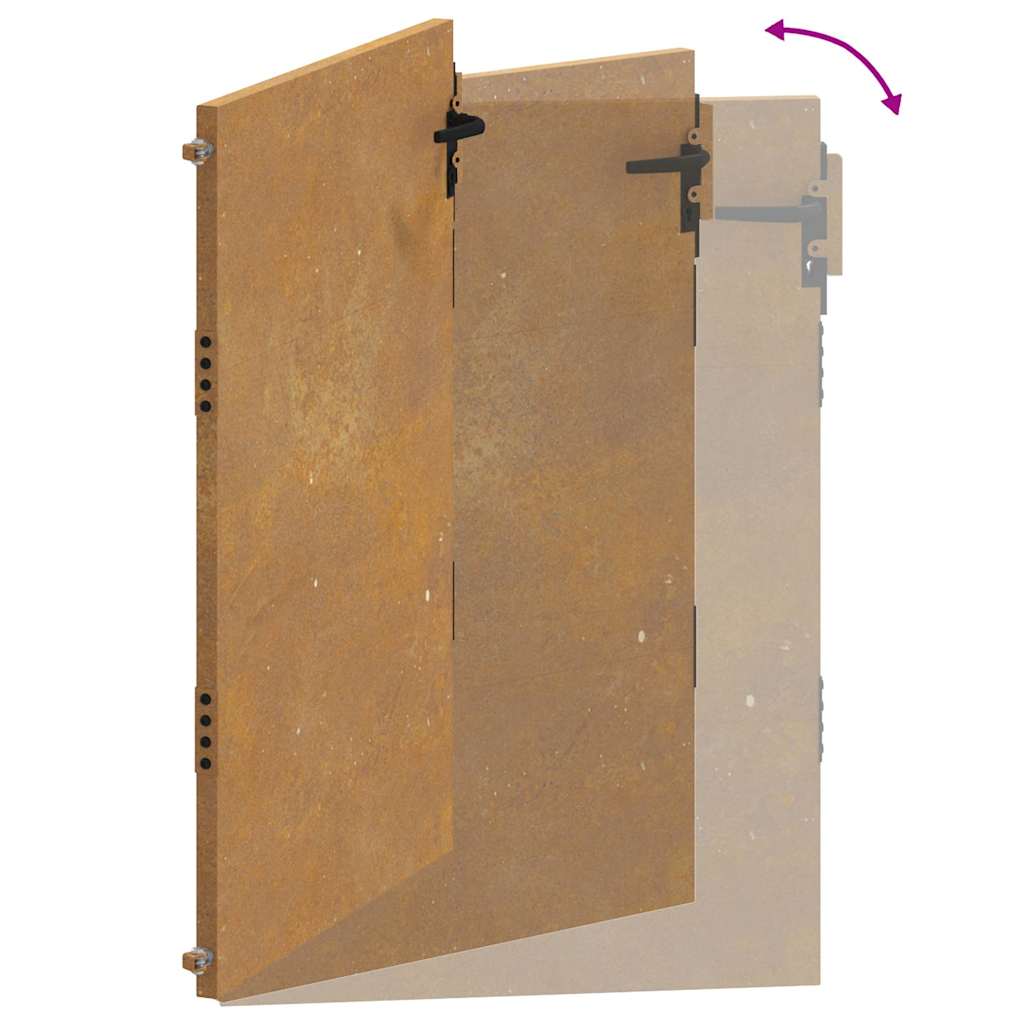 Vrtna vrata 100x150 cm Corten čelik