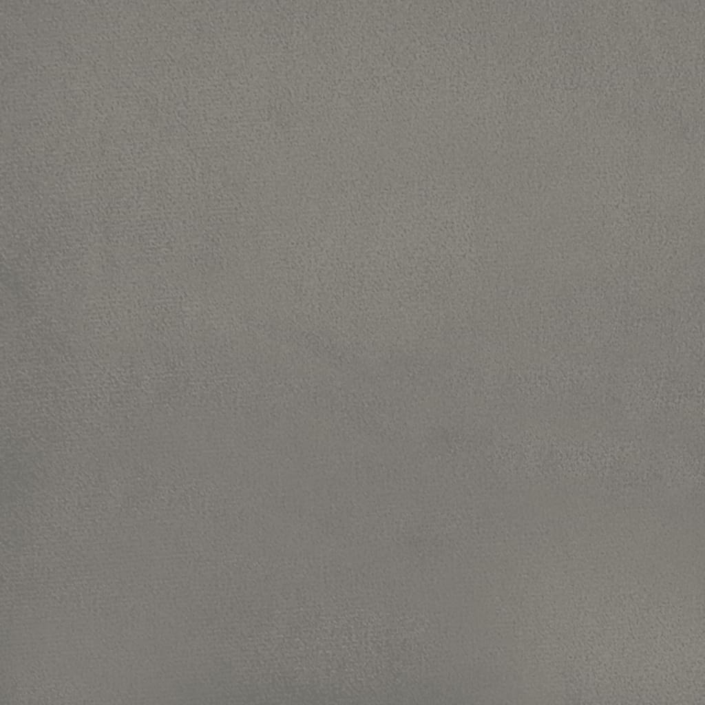 Okvir za krevet s oprugom svjetlosivi 100x200 cm baršunasti
