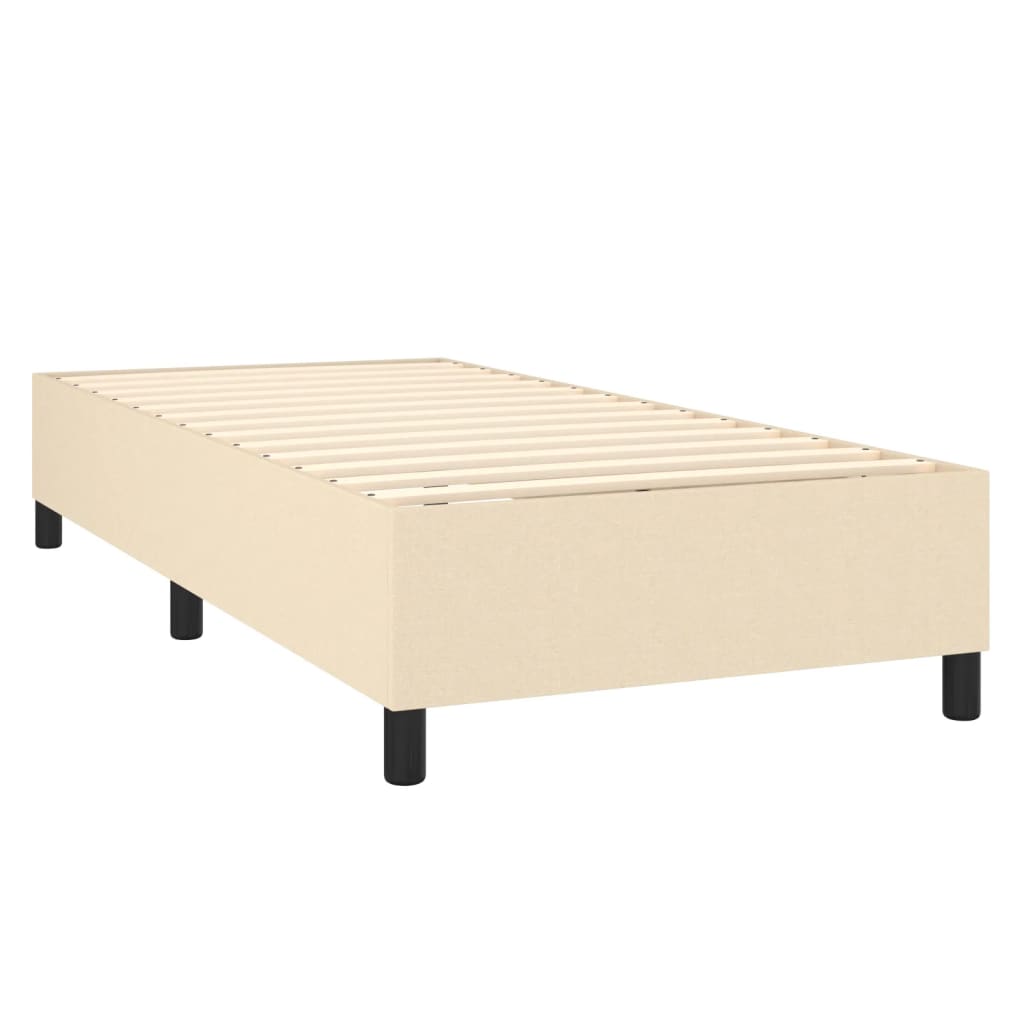 Okvir za krevet s oprugom Krem 80x200cm Tkanina