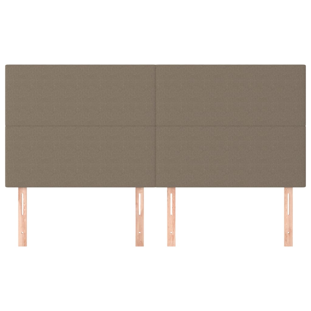 Uzglavlje boje taupe 200x5x118/128 cm tkanina