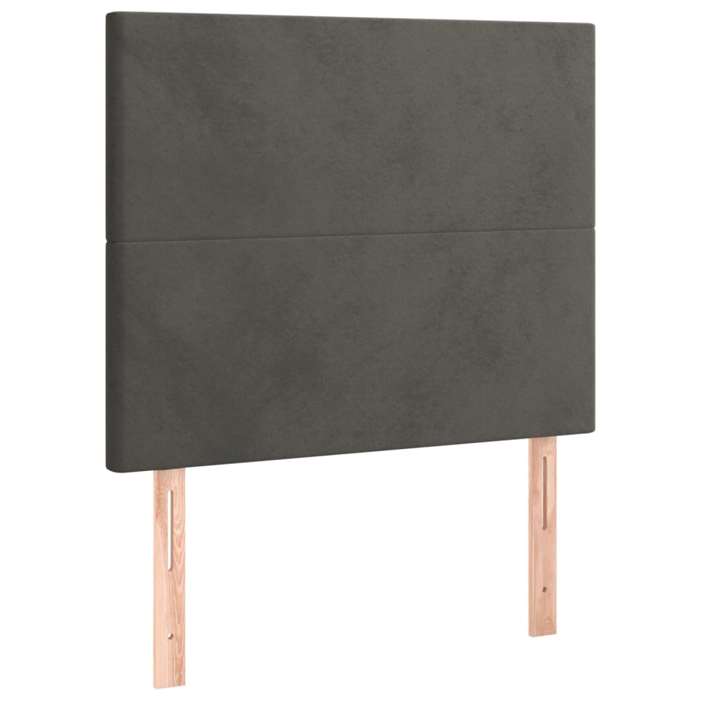 Uzglavlje tamno sivo 90x5x118/128 cm baršunasto