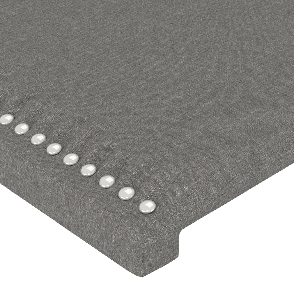 Uzglavlje tamno sivo 100x5x118/128 cm tkanina