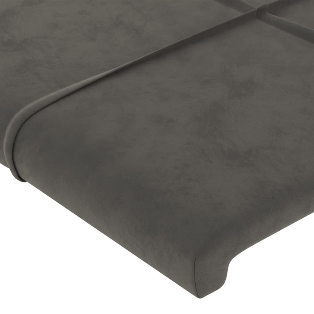 Uzglavlje tamno sivo 100x5x118/128 cm baršunasto