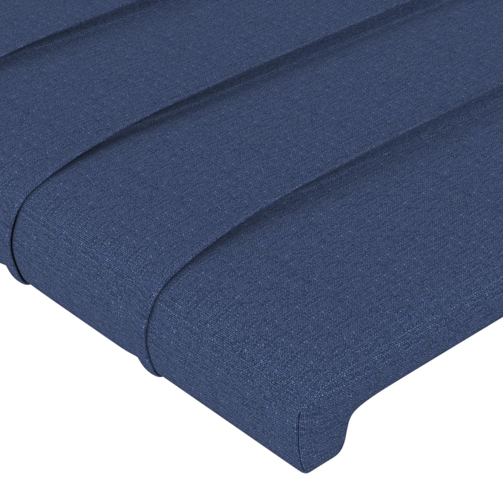 Uzglavlje plavo 100x5x118/128 cm tkanina