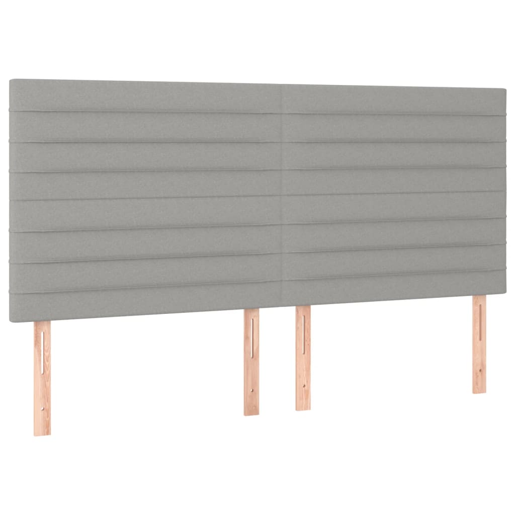 Uzglavlje svijetlosivo 180x5x118/128 cm tkanina