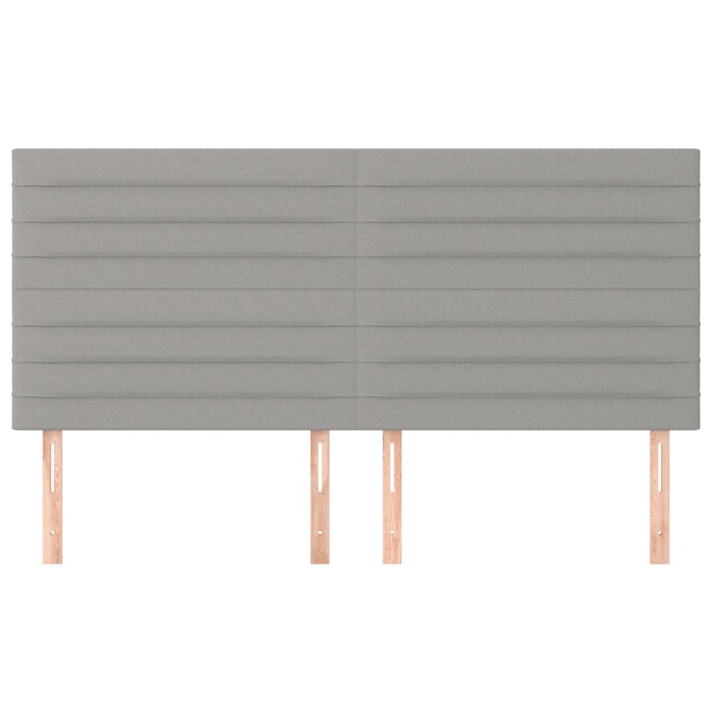 Uzglavlje svijetlosivo 180x5x118/128 cm tkanina
