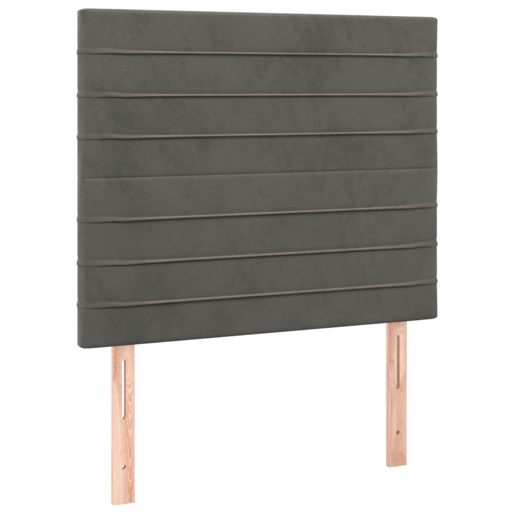 Uzglavlje tamno sivo 80x5x118/128 cm baršunasto