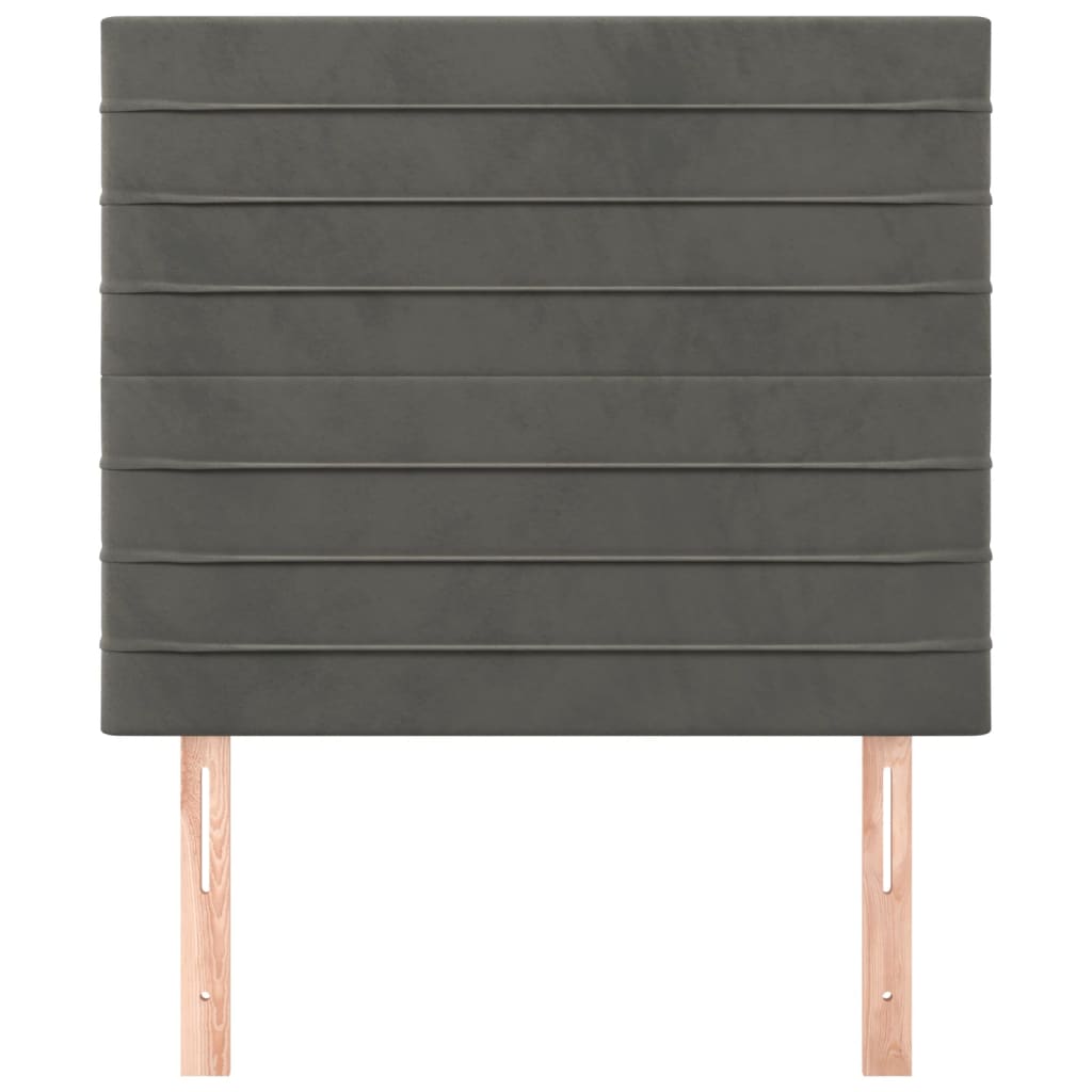 Uzglavlje tamno sivo 80x5x118/128 cm baršunasto