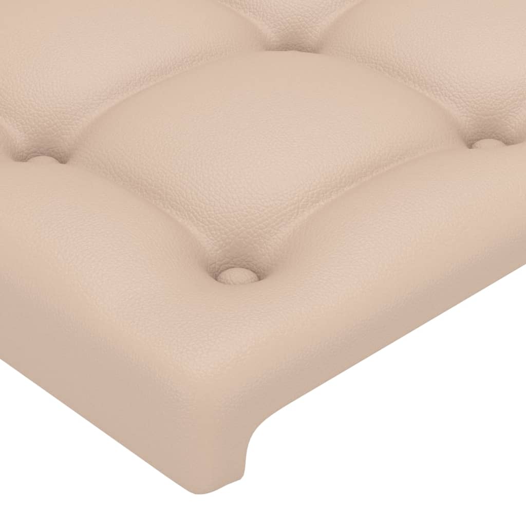 Uzglavlje s ušima boja cappuccina 163x23x78/88 cm umjetna koža