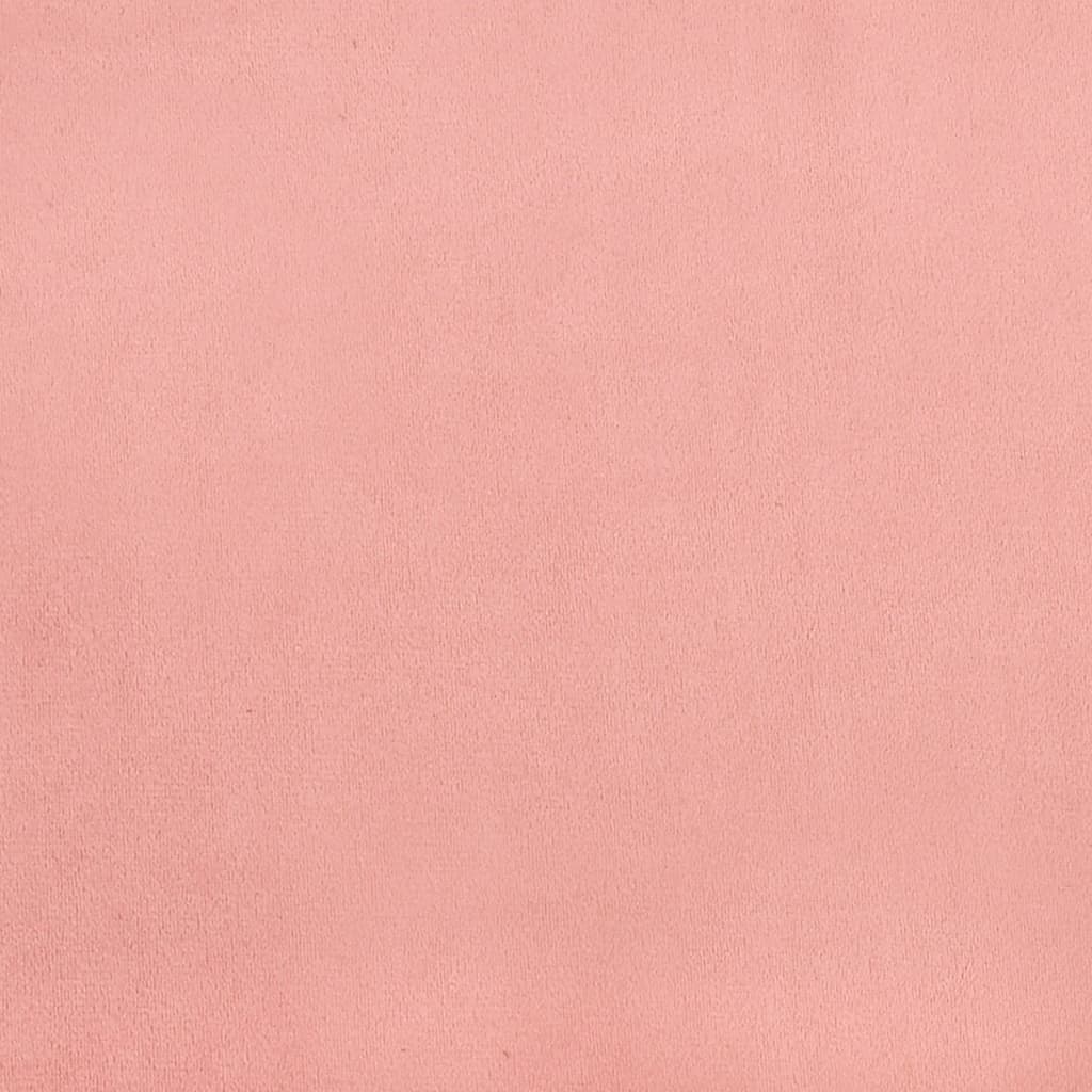 Uzglavlje s ušima ružičasto 83x23x78/88 cm baršunasto