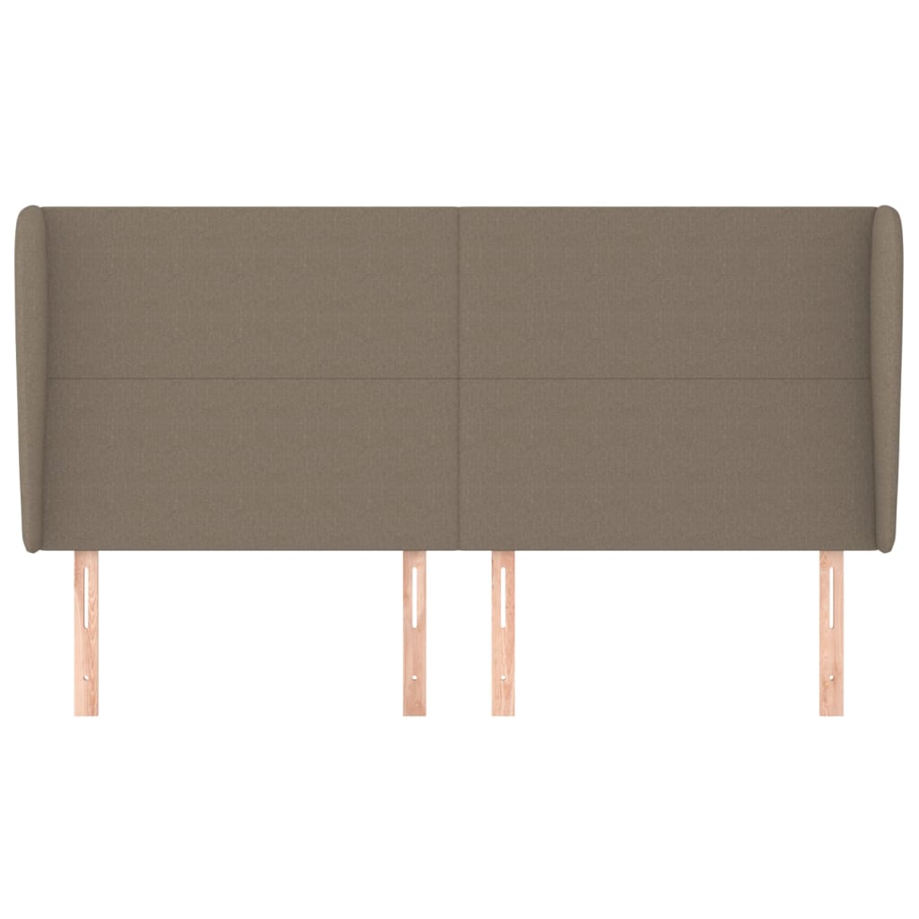 Uzglavlje s ušima smeđesivo 203x23x118/128 cm od tkanine