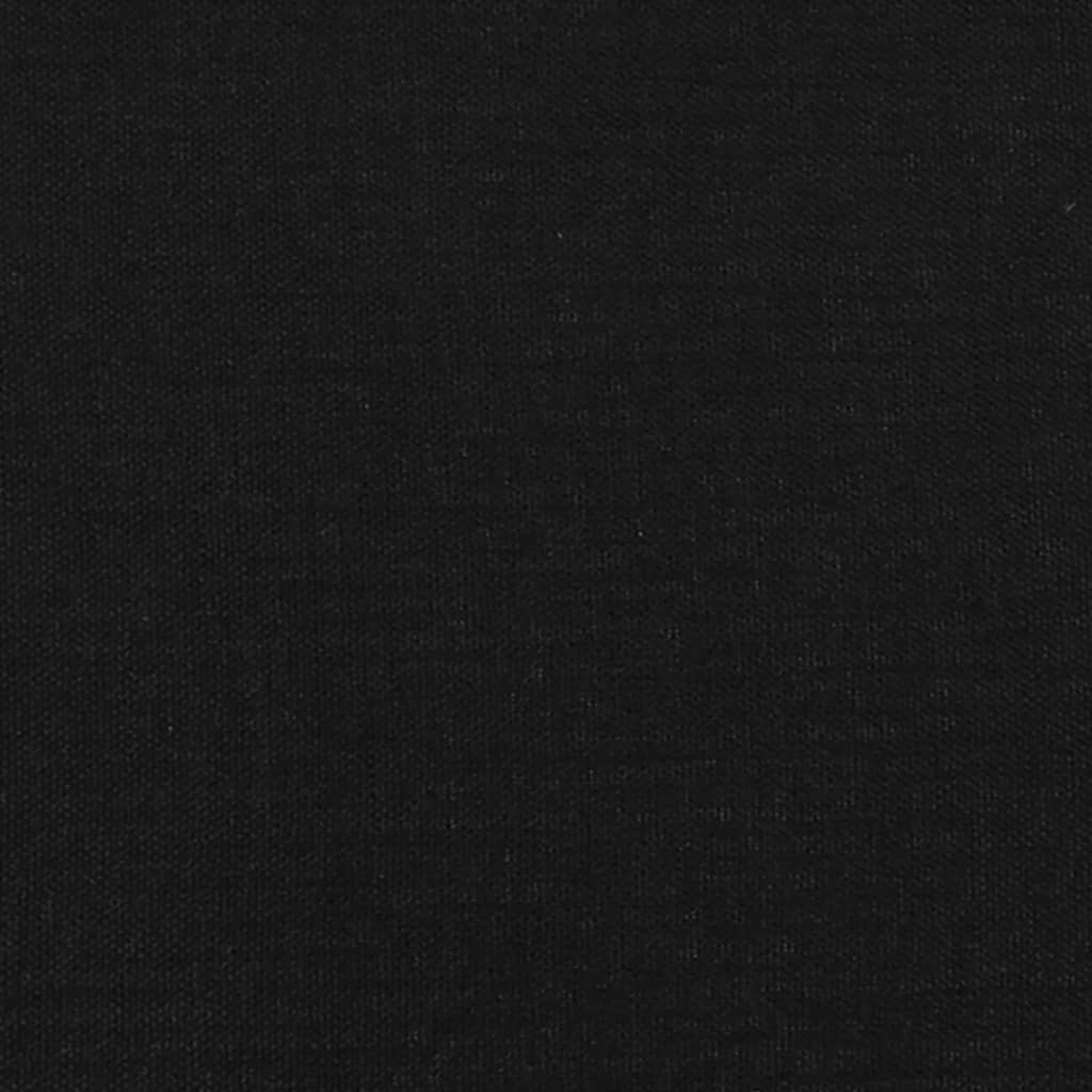 Uzglavlje s ušima crno 103x23x118/128 cm od tkanine