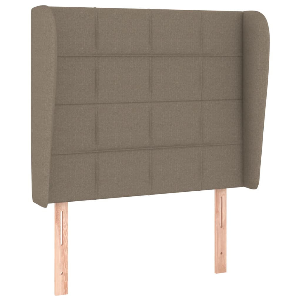 Uzglavlje s ušima smeđesivo 103x23x118/128 cm od tkanine