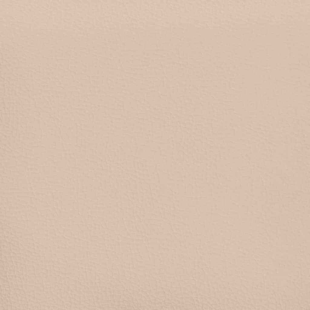 Uzglavlje s ušima boja cappuccina 163x23x118/128cm umjetna koža