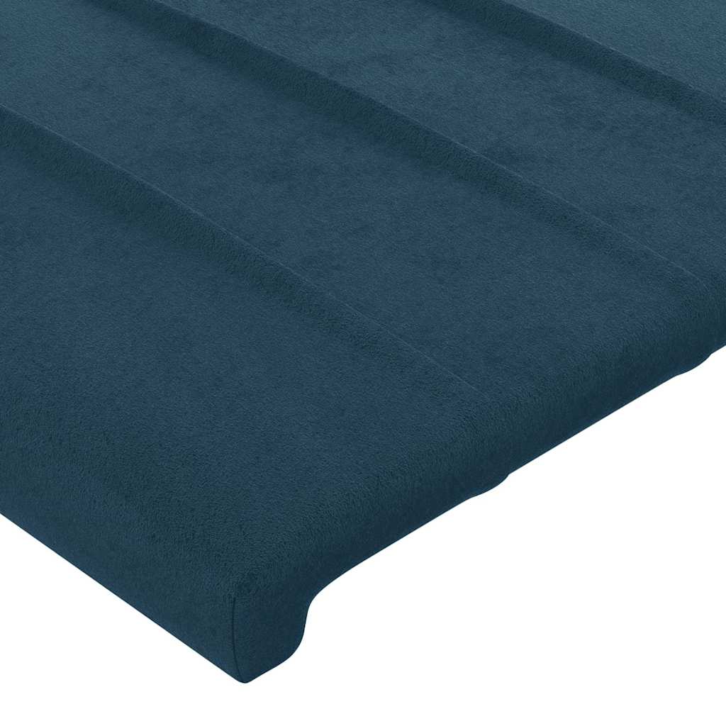 Uzglavlje s ušima tamnoplavo 103x23x118/128 cm baršunasto