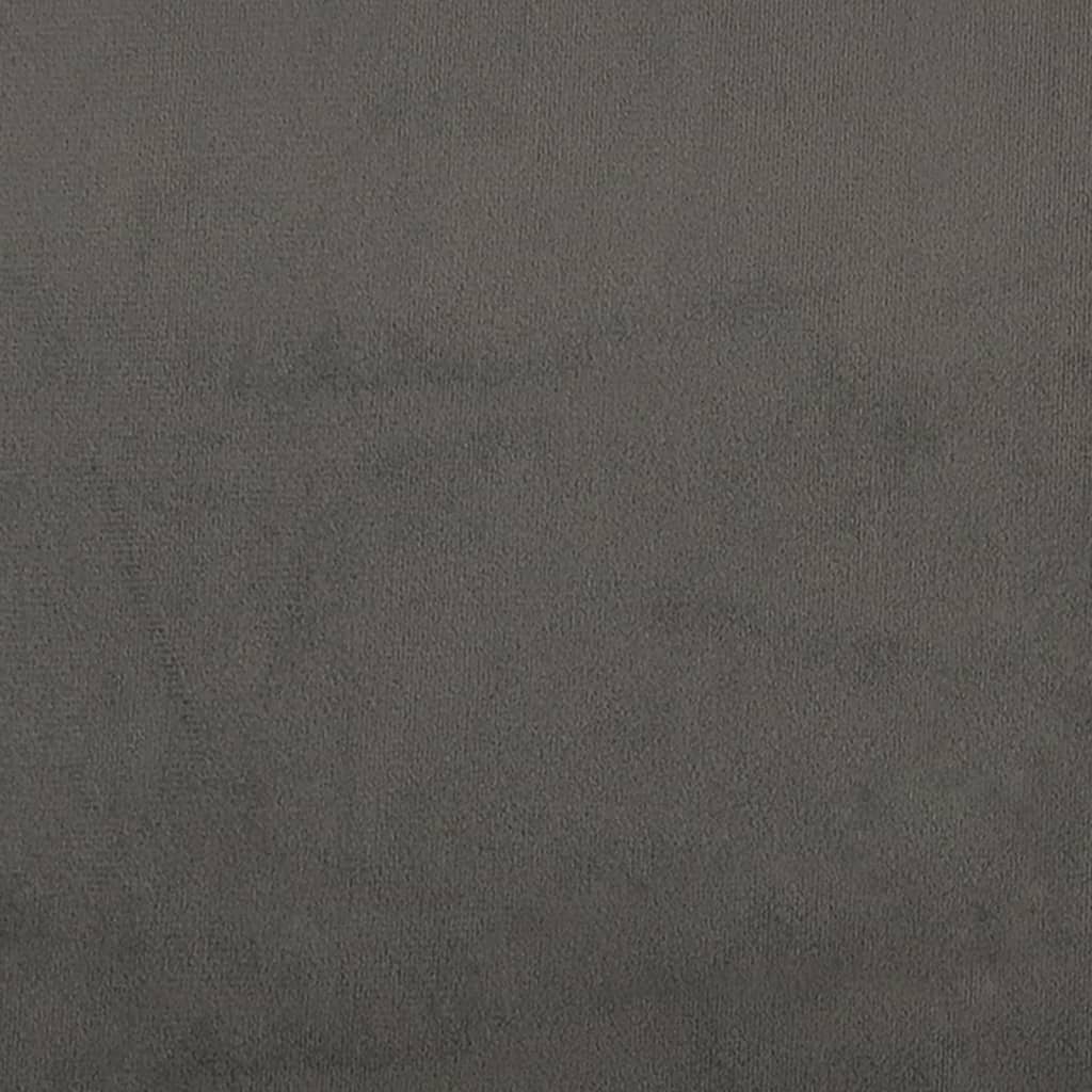 Uzglavlje s ušima tamnosivo 93x16x78/88 cm baršunasto