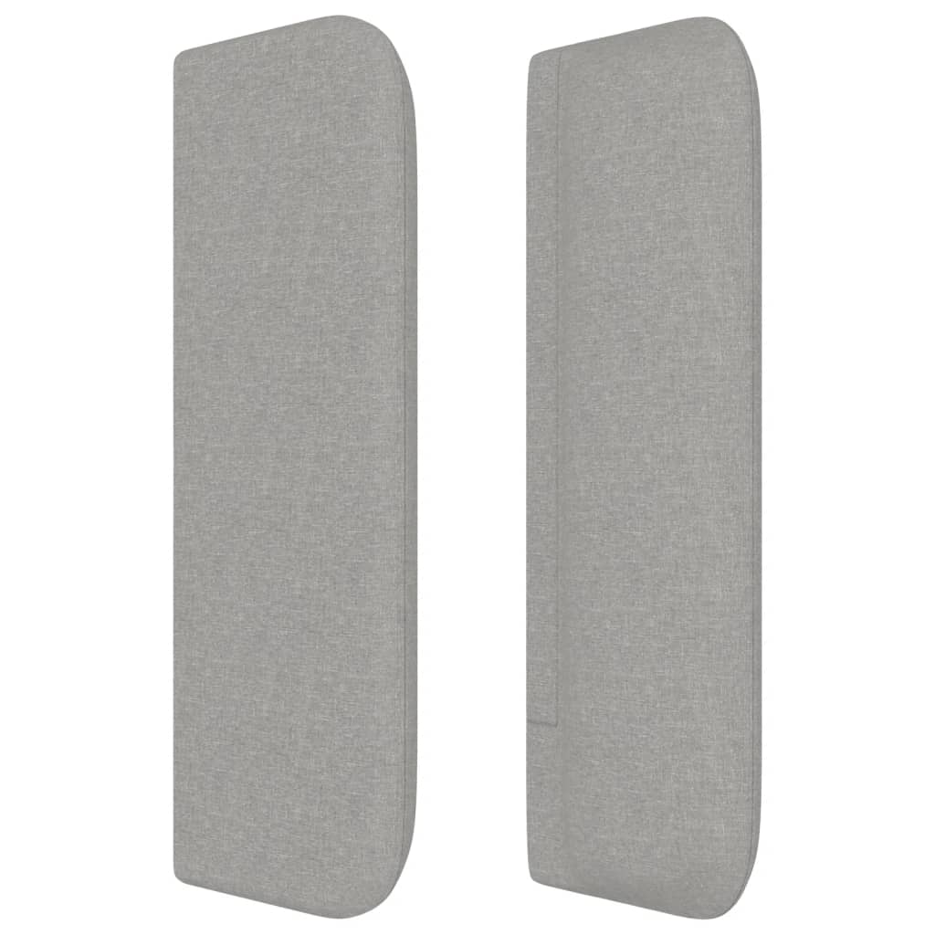Uzglavlje s ušima svjetlosivo 163x16x78/88 cm od tkanine