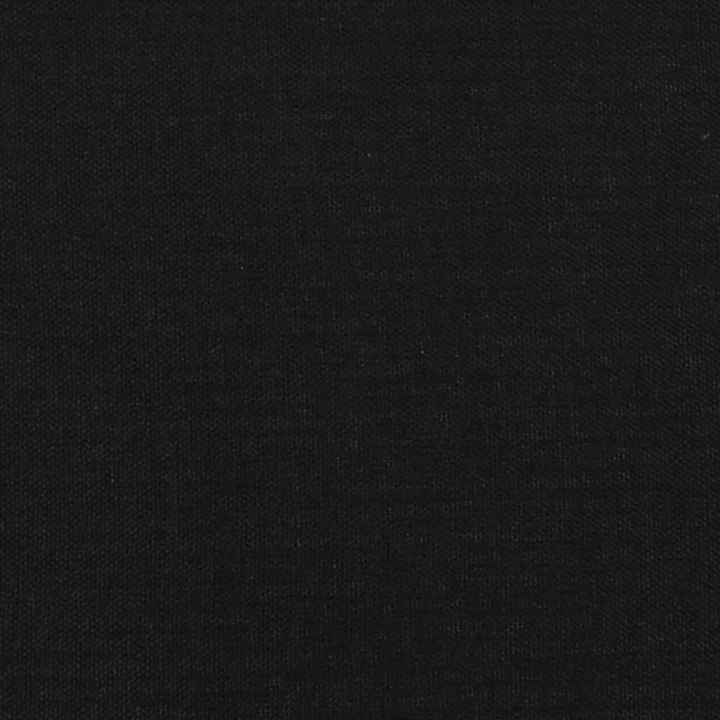 Uzglavlje s ušima crno 93x16x118/128 cm od tkanine