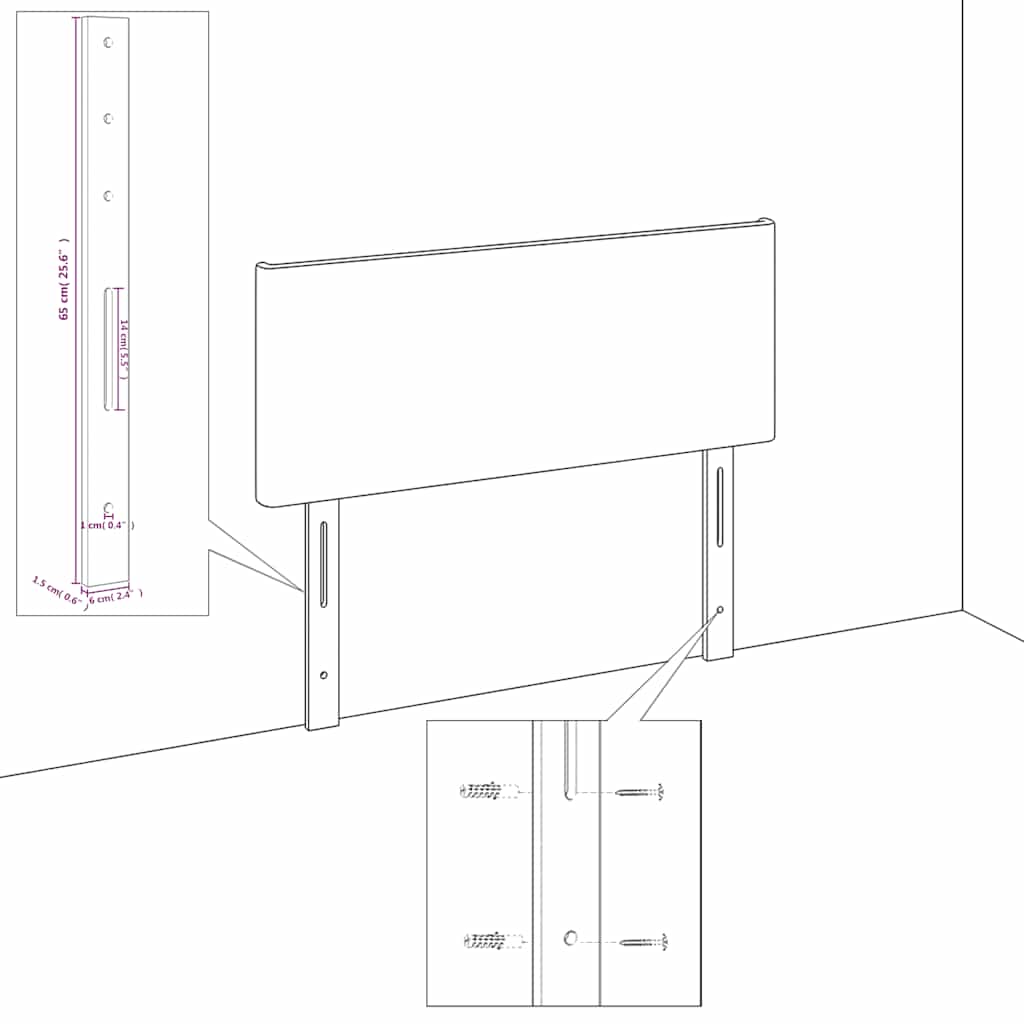 Uzglavlje s ušima tamnozeleno 203x16x118/128 cm baršunasto
