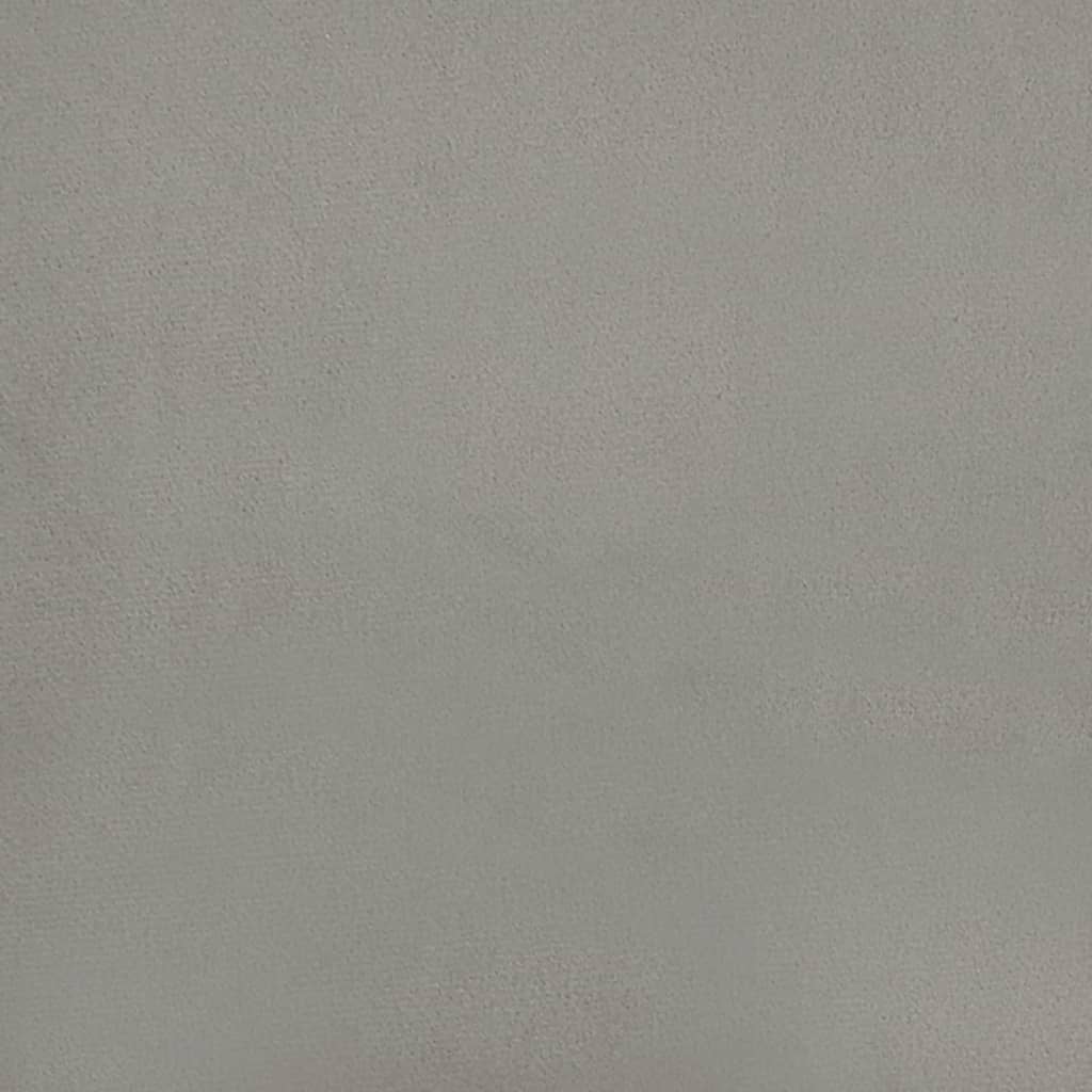 Uzglavlje s ušima svjetlosivo 183x16x118/128 cm baršunasto