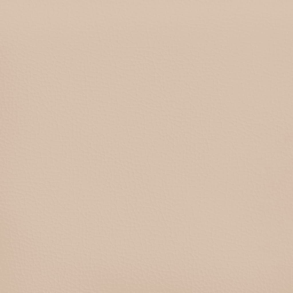 Uzglavlje s ušima boja cappuccina 163x16x118/128cm umjetna koža
