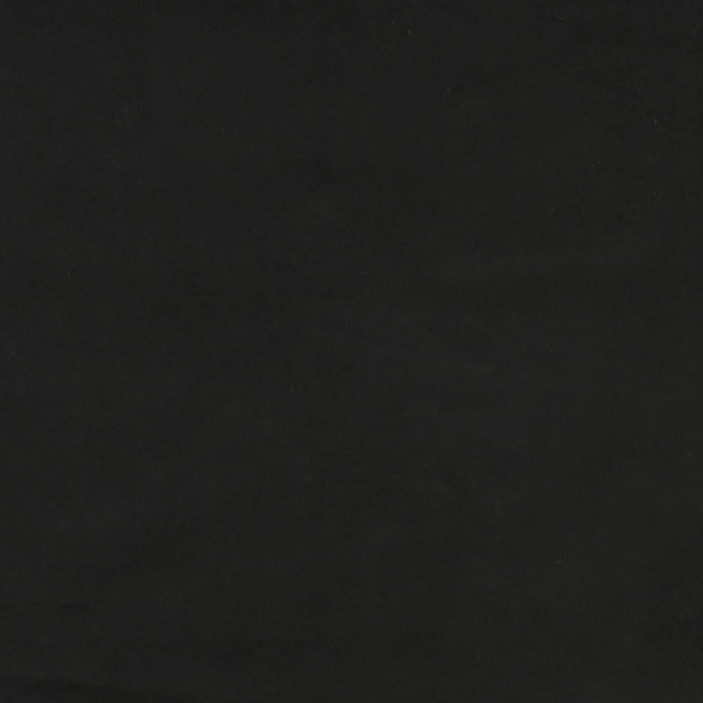 Uzglavlje s ušima crno 163x16x118/128 cm baršunasto