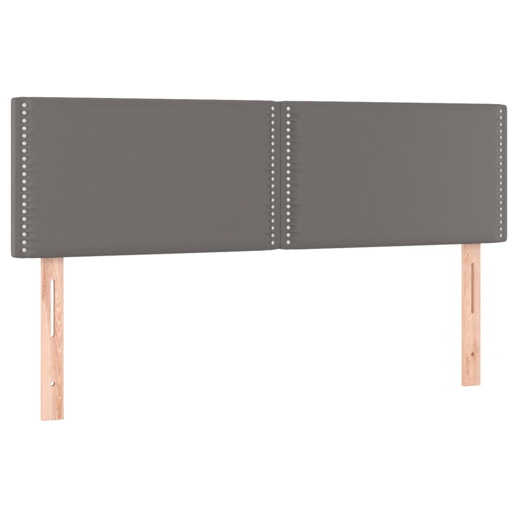 LED uzglavlje sivo 144 x 5 x 78/88 cm od umjetne kože
