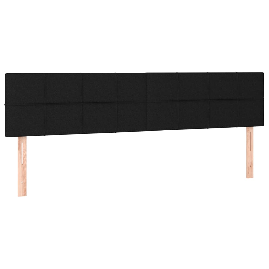 LED uzglavlje crno 200x5x78/88 cm od tkanine