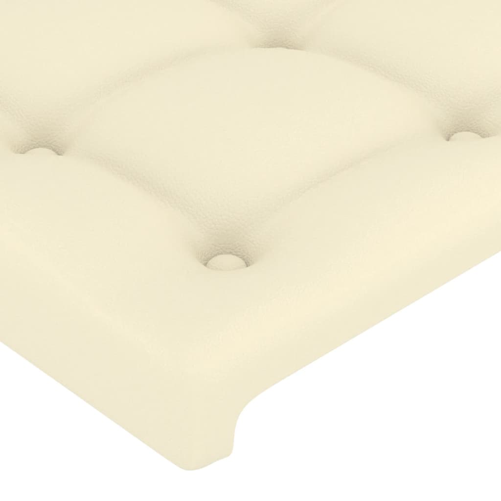 LED uzglavlje krem 144 x 5 x 78/88 cm od umjetne kože