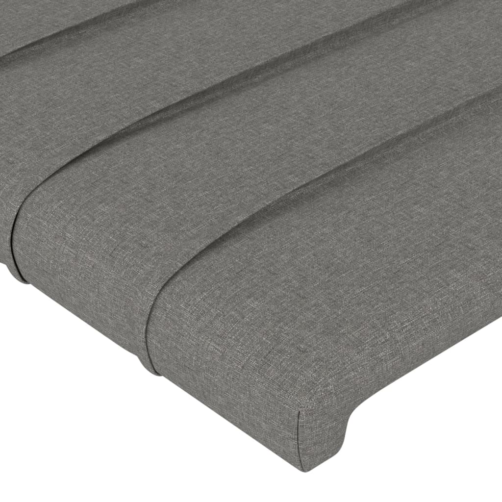LED uzglavlje tamnosivo 200x5x78/88 cm od tkanine