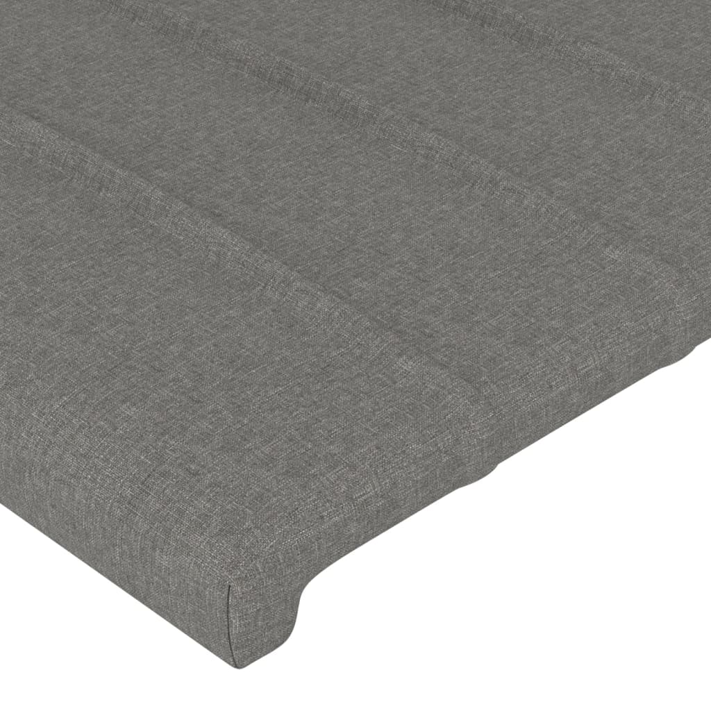 LED uzglavlje tamnosivo 200x5x78/88 cm od tkanine