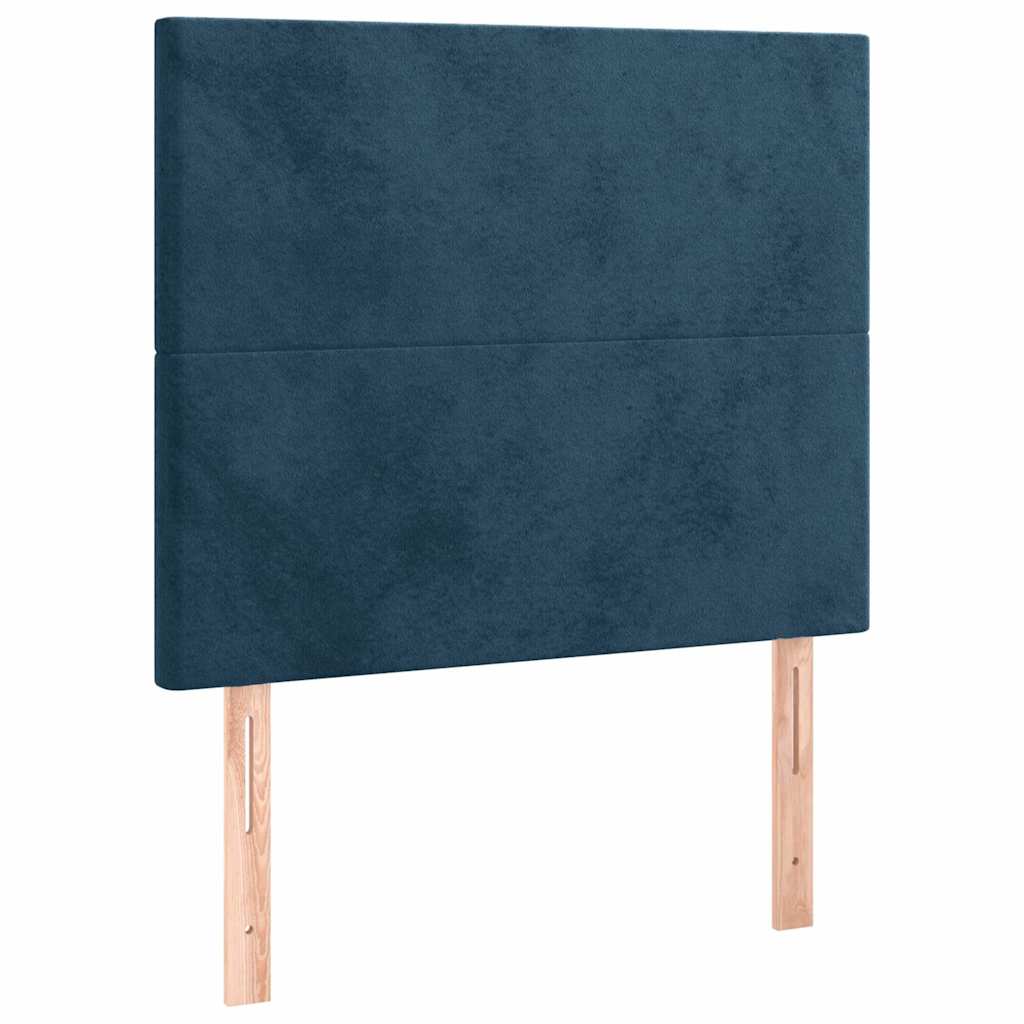 LED uzglavlje tamnoplavo 90x5x118/128 cm baršunasto