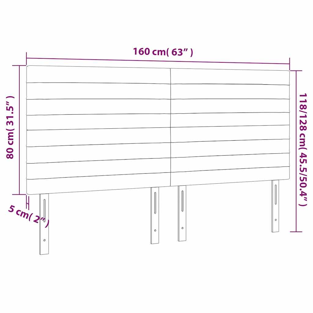 LED uzglavlje tamnozeleno 160x5x118/128 cm baršunasto