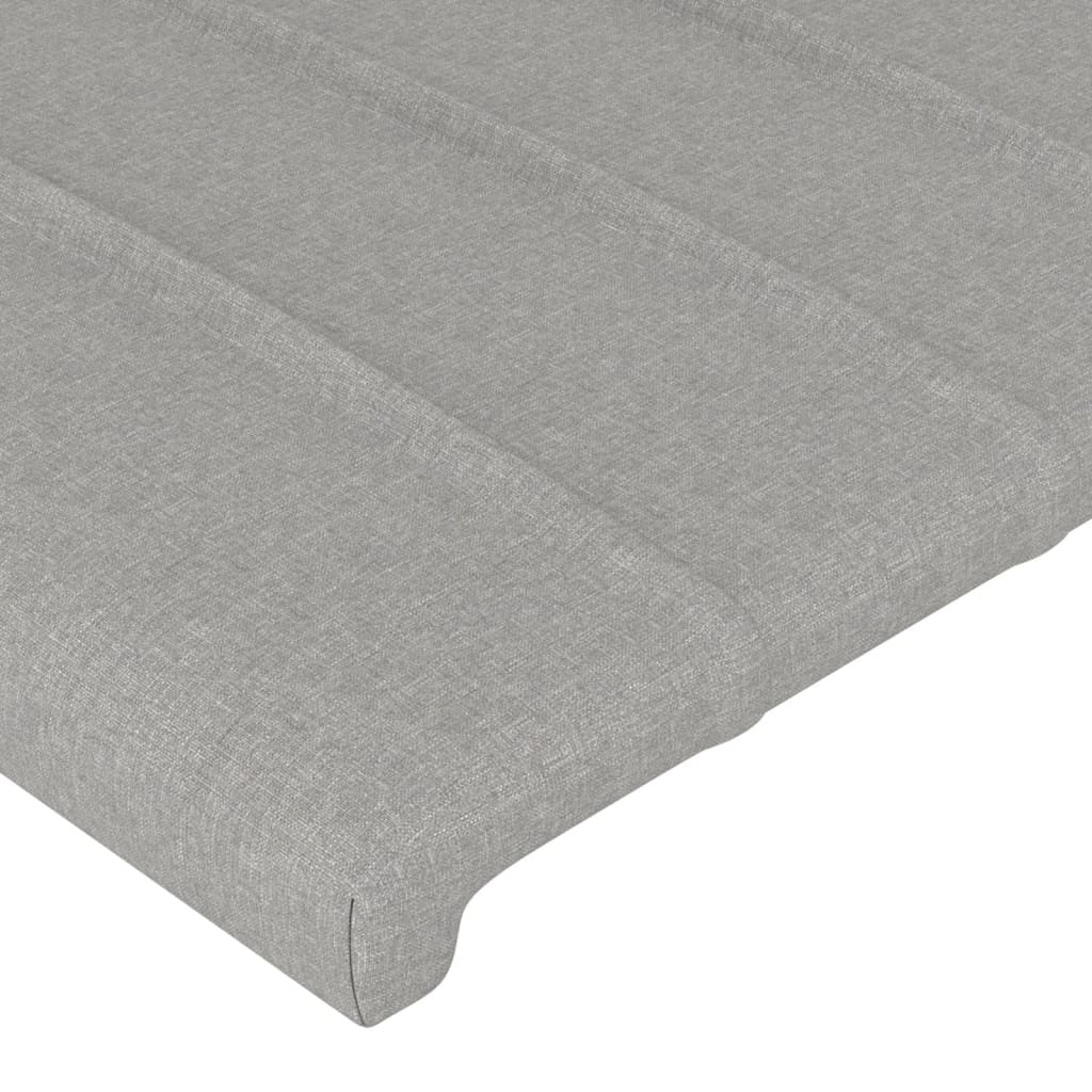 LED uzglavlje svjetlosivo 100x5x118/128 cm od tkanine