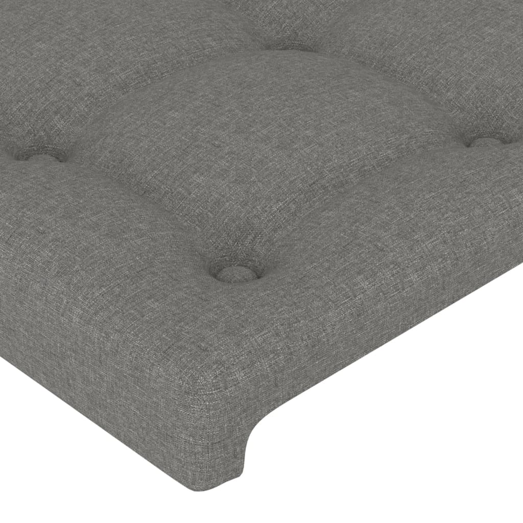 LED uzglavlje tamnosivo 144x5x118 cm od tkanine