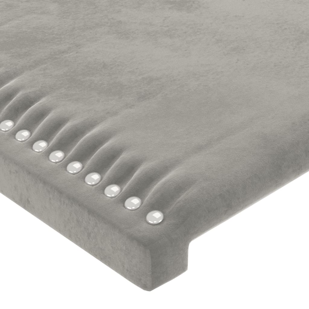 LED uzglavlje svjetlosivo 103x16x78/88 cm baršunasto