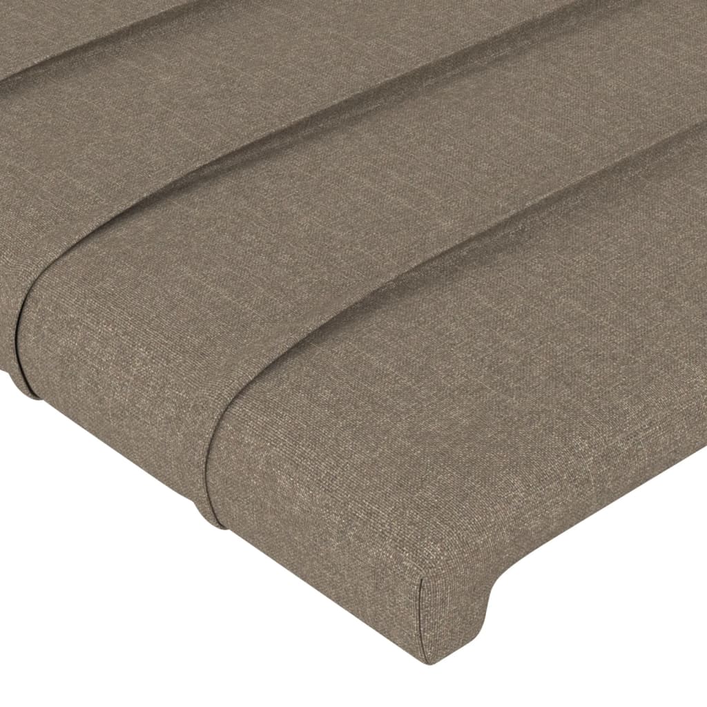 LED uzglavlje smeđesivo 93x16x78/88 cm od tkanine