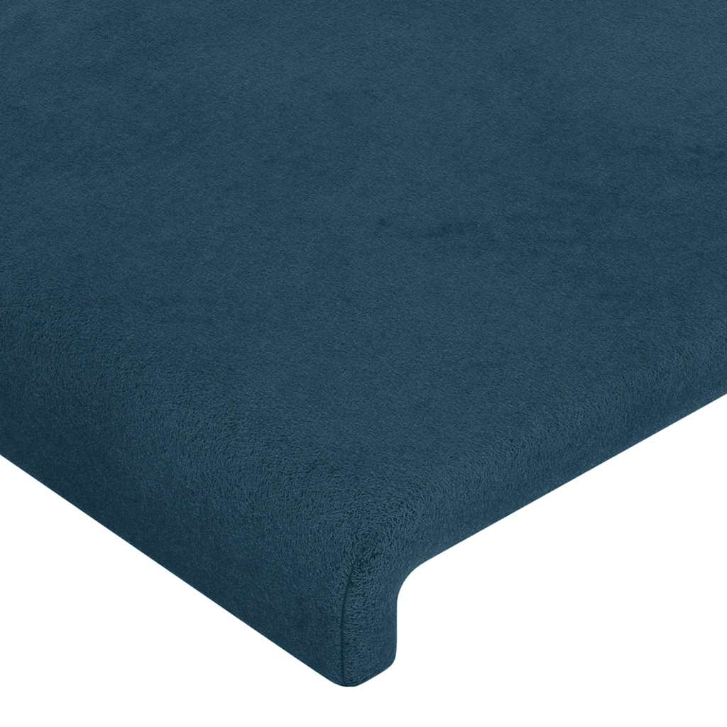 LED uzglavlje tamnoplavo 93x16x118/128 cm baršunasto