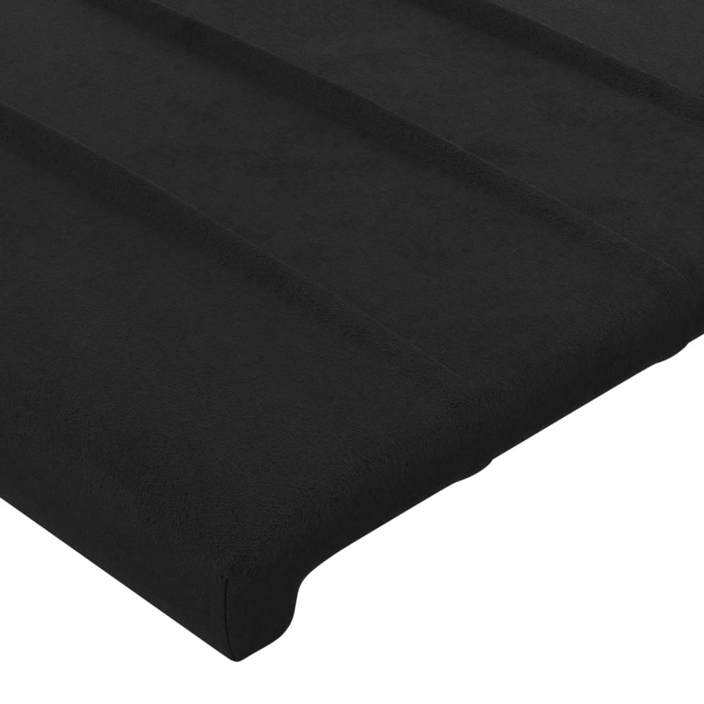 LED uzglavlje crno 147x16x118/128 cm baršunasto