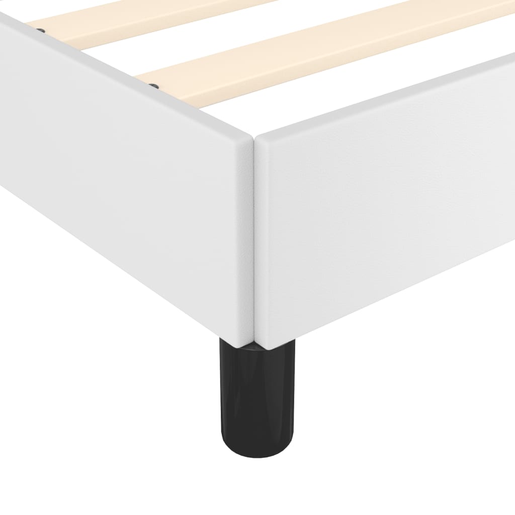 Okvir za krevet s uzglavljem bijeli 100x200 cm od umjetne kože