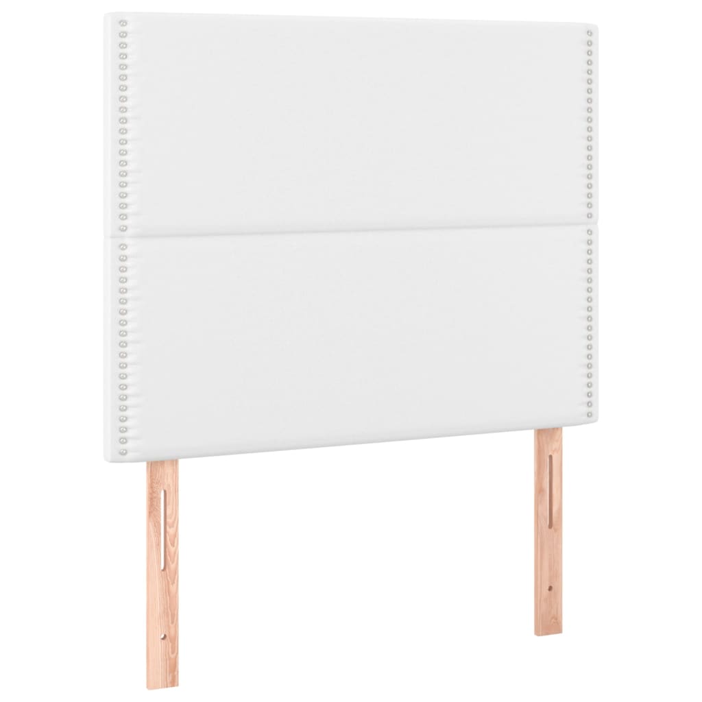 Okvir za krevet s uzglavljem bijeli 100x200 cm od umjetne kože