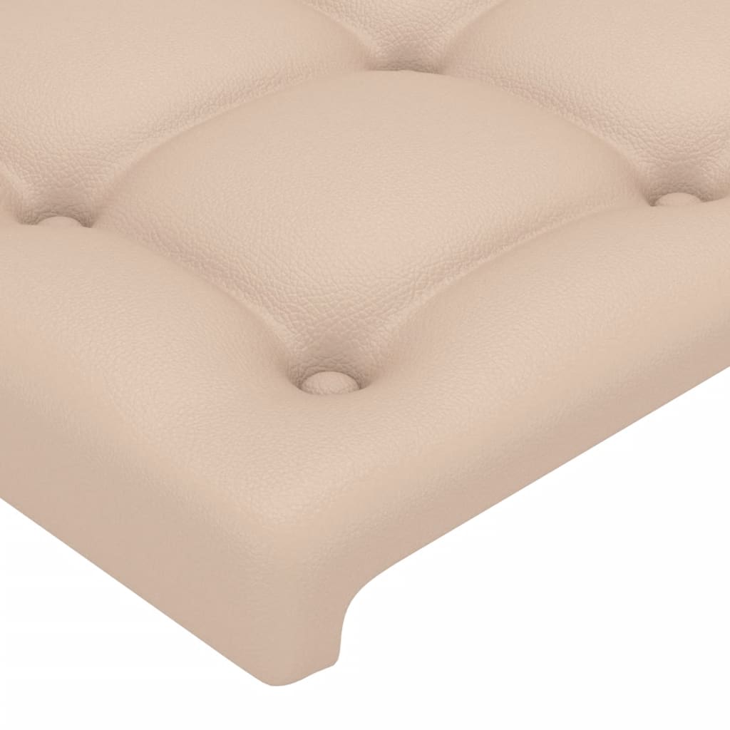 Okvir za krevet s uzglavljem cappuccino 80x200 cm umjetna koža