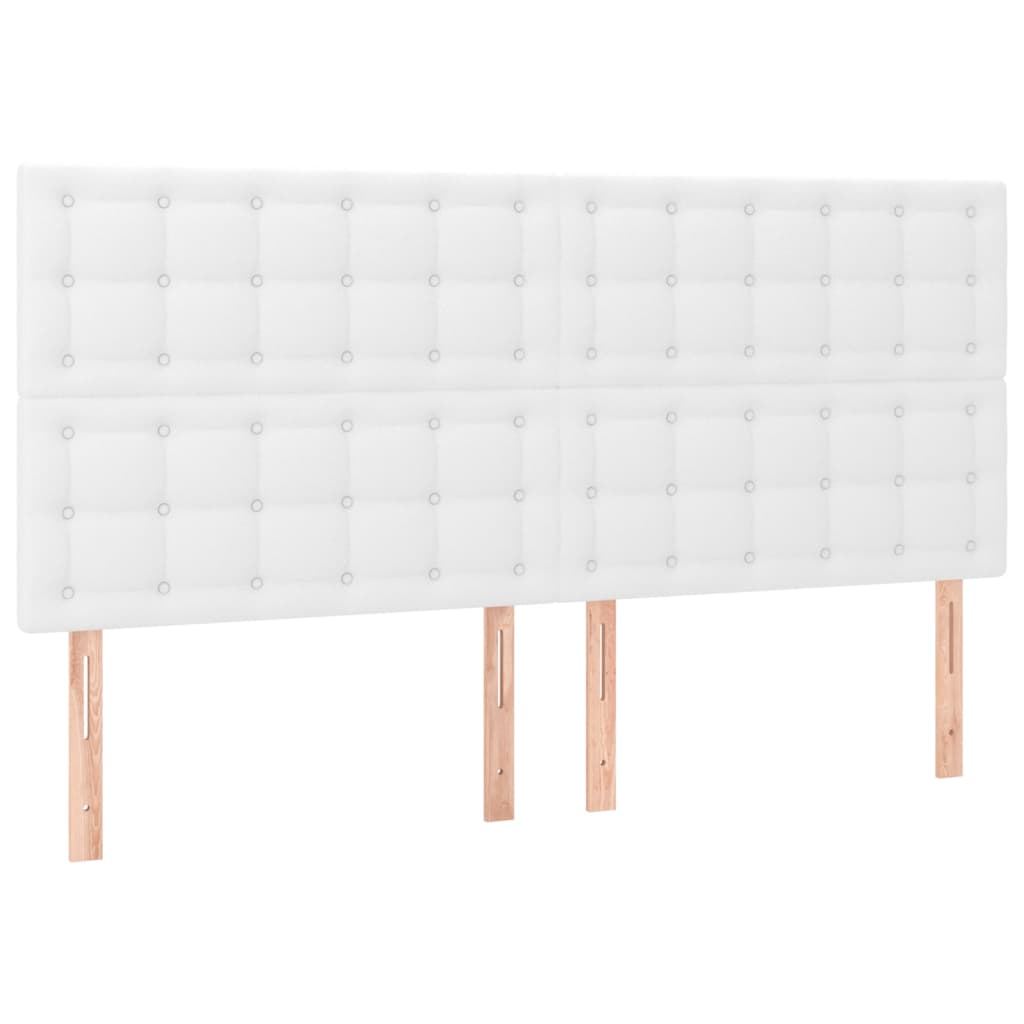 Okvir za krevet s uzglavljem bijeli 200x200 cm od umjetne kože